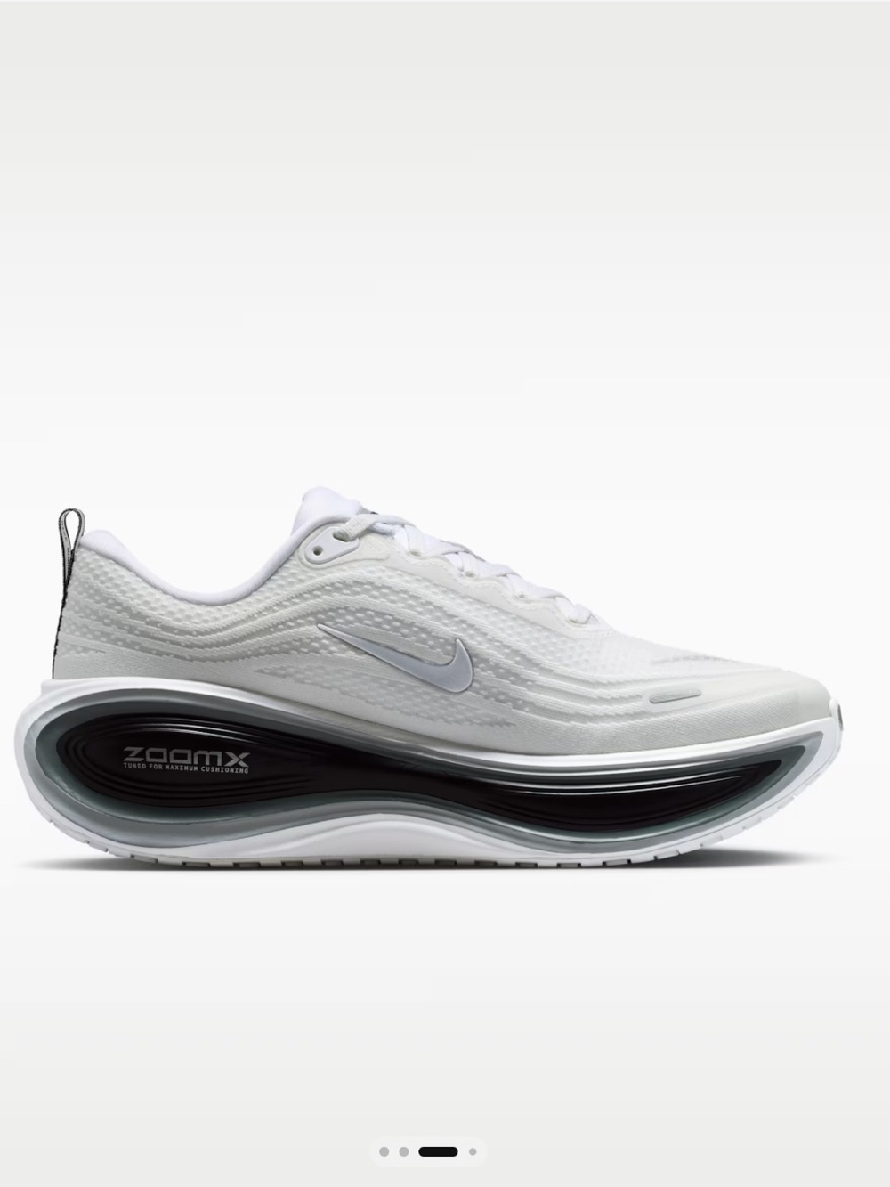 Nike Vomero Plus
Men's Road Running Shoes size 10 White/Black/CoolGrey/Metallic